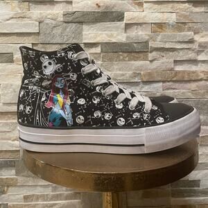 Nightmare Before Christmas Platform High Tops | Jack Sally Skulls Sz 10 Disney